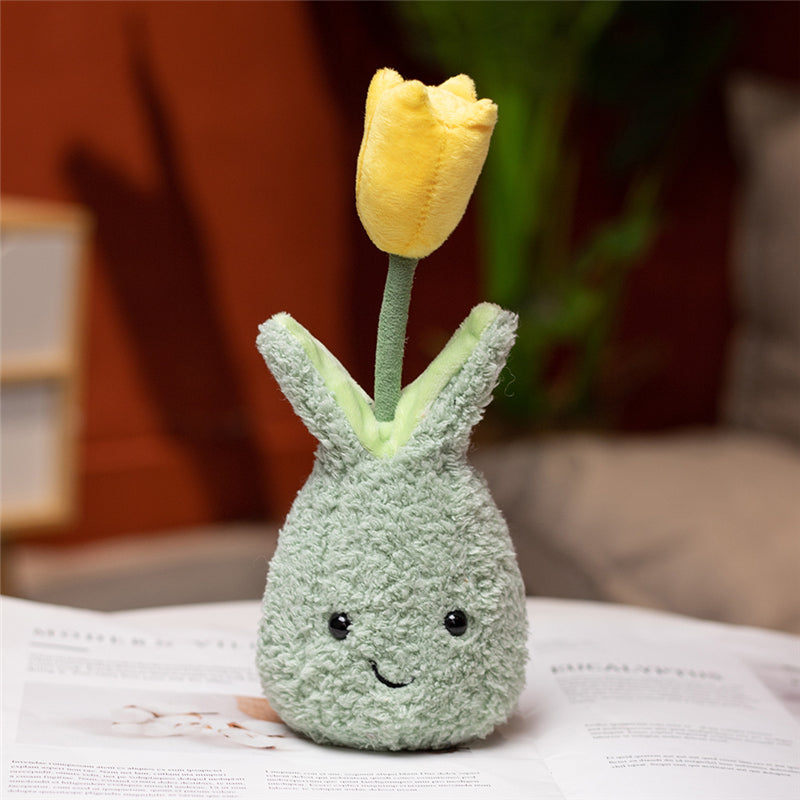 Brehn | Freundliche Kuscheltulpe 22cm Blumentopf Plüschkollektion