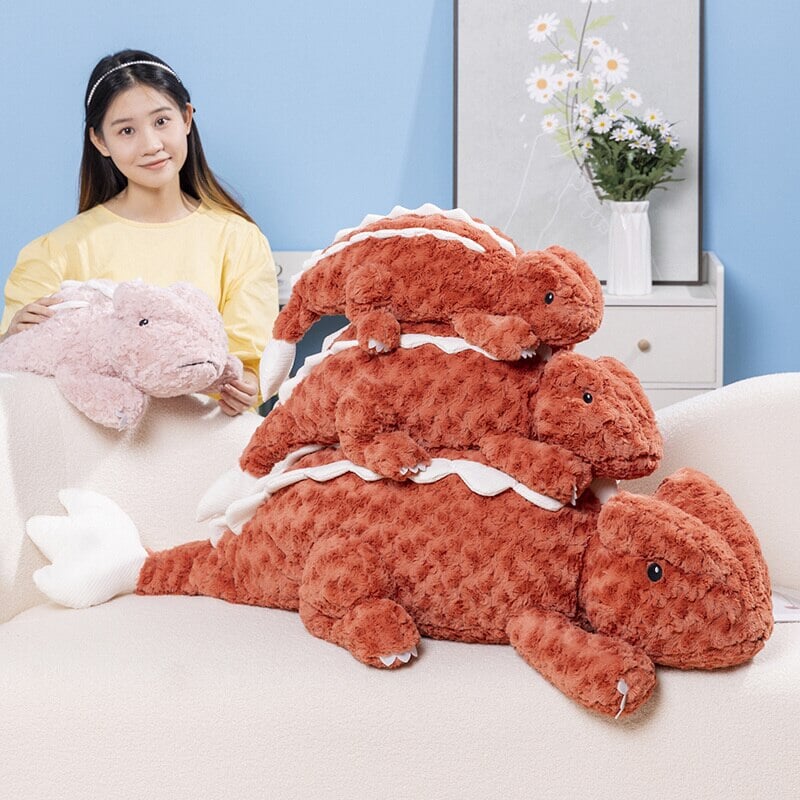 Brehn | Fuzzy Süß Rosa Rote Eidechsen Plüschtiere