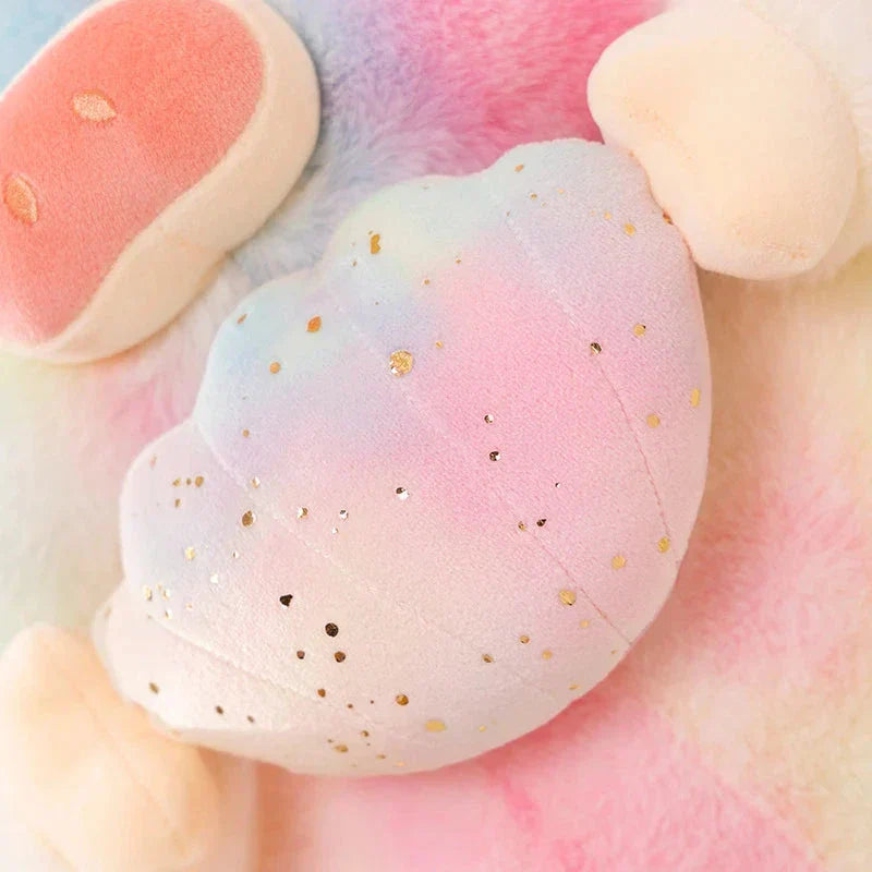 Brehn | Galaxy Rainbow Schwein Halten Muschel Plüschfigur
