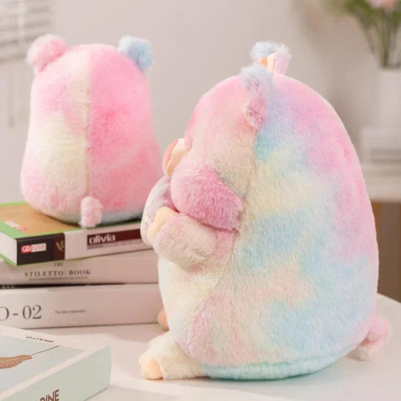 Brehn | Galaxy Rainbow Schwein Halten Muschel Plüschfigur