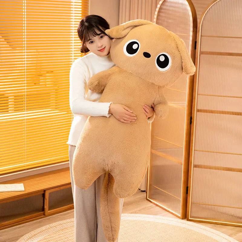 Brehn | Riesen Kawaii Ingwer Schwarz Grau Puppenform Hund Plüschtiere
