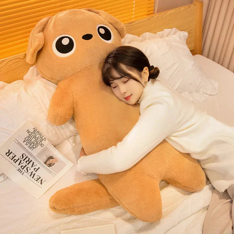 Brehn | Riesen Kawaii Ingwer Schwarz Grau Puppenform Hund Plüschtiere
