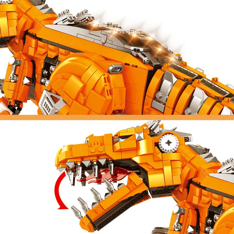 Brehn | Goldener Carnosaurus Bausteine