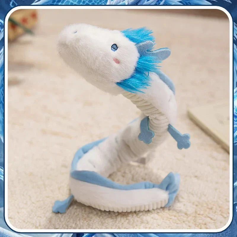 Brehn | Haku der Lange Weiße Blaue Drache Plüsch