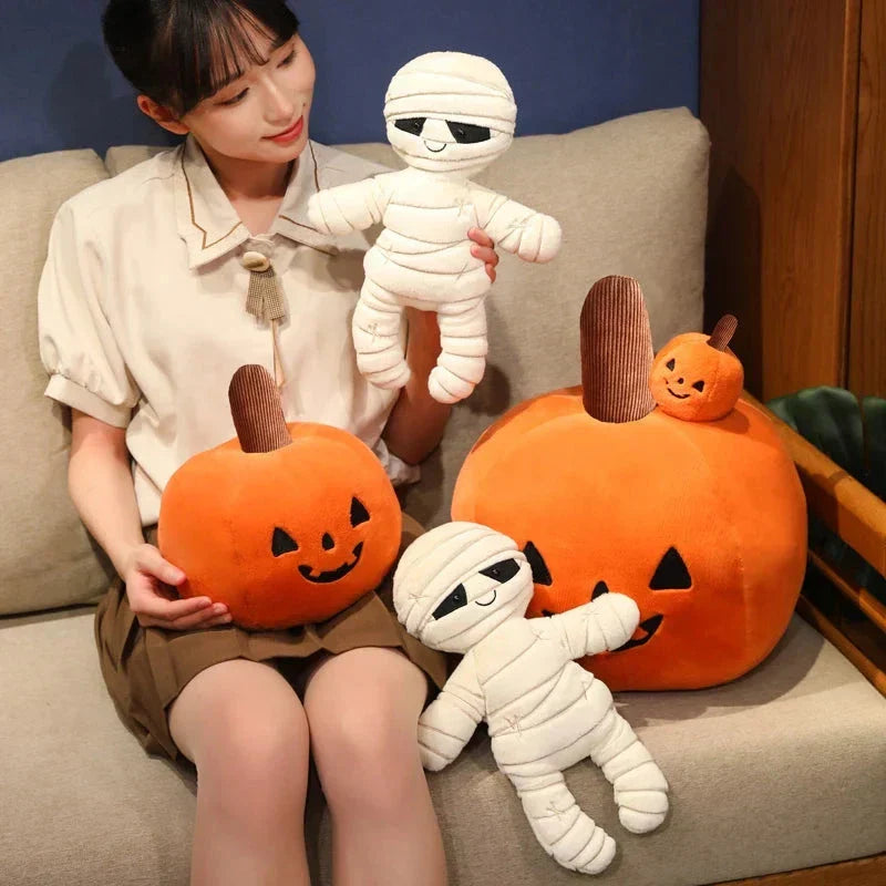 Brehn | Halloween Kürbis Mumie Schädel Knochen Plüschtiere