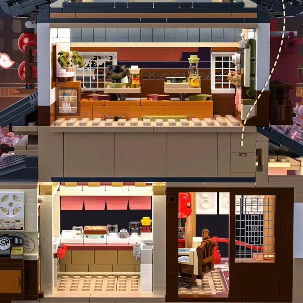 Brehn | Japanisches Kumamoto-Bär-Restaurant Mikro-Bauset