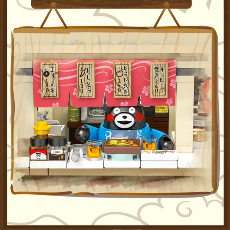 Brehn | Japanisches Kumamoto-Bär-Restaurant Mikro-Bauset