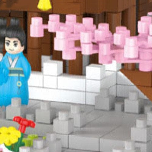Brehn | Japanischer Sakura Palast Schrein Nano Bausteine