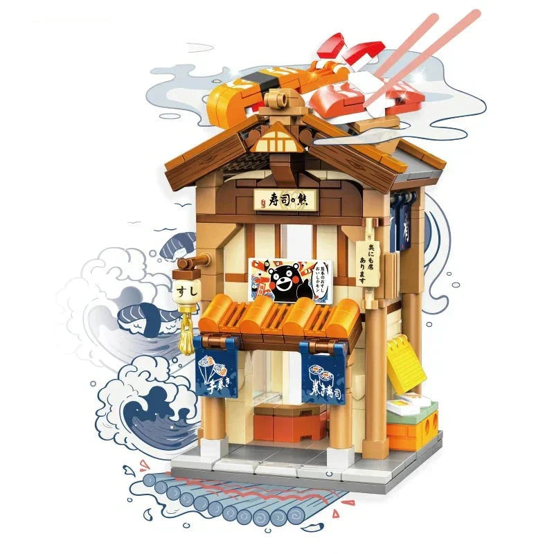 Brehn | Japanisch thematisierte Ramen Onsen Sushi Tee Mikro Bausteine