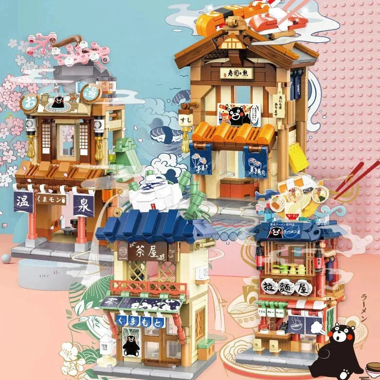 Brehn | Japanisch thematisierte Ramen Onsen Sushi Tee Mikro Bausteine