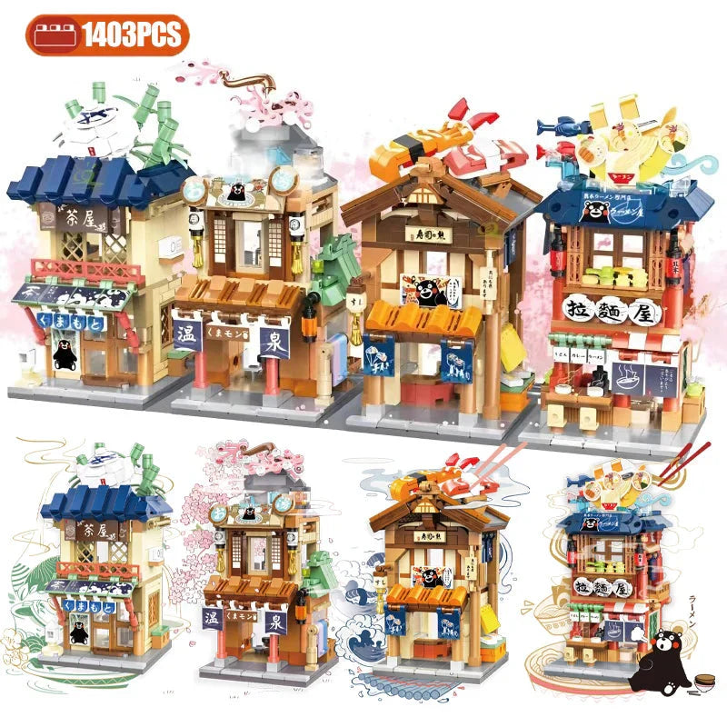 Brehn | Japanisch thematisierte Ramen Onsen Sushi Tee Mikro Bausteine
