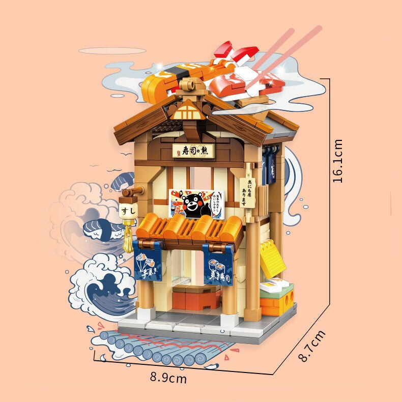 Brehn | Japanisch thematisierte Ramen Onsen Sushi Tee Mikro Bausteine