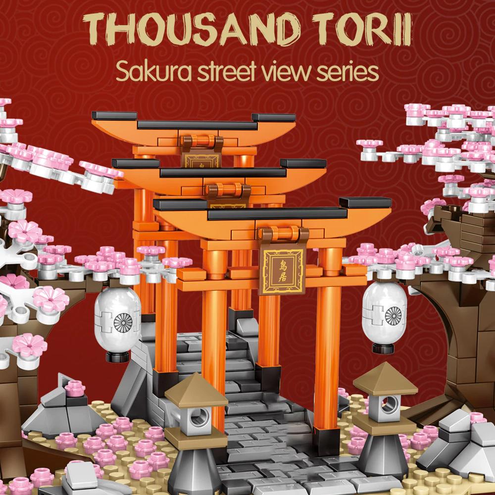 Brehn | Romantische japanische Torii-Tore Kirschblütenbäume Baukästen | Sonderausgabe