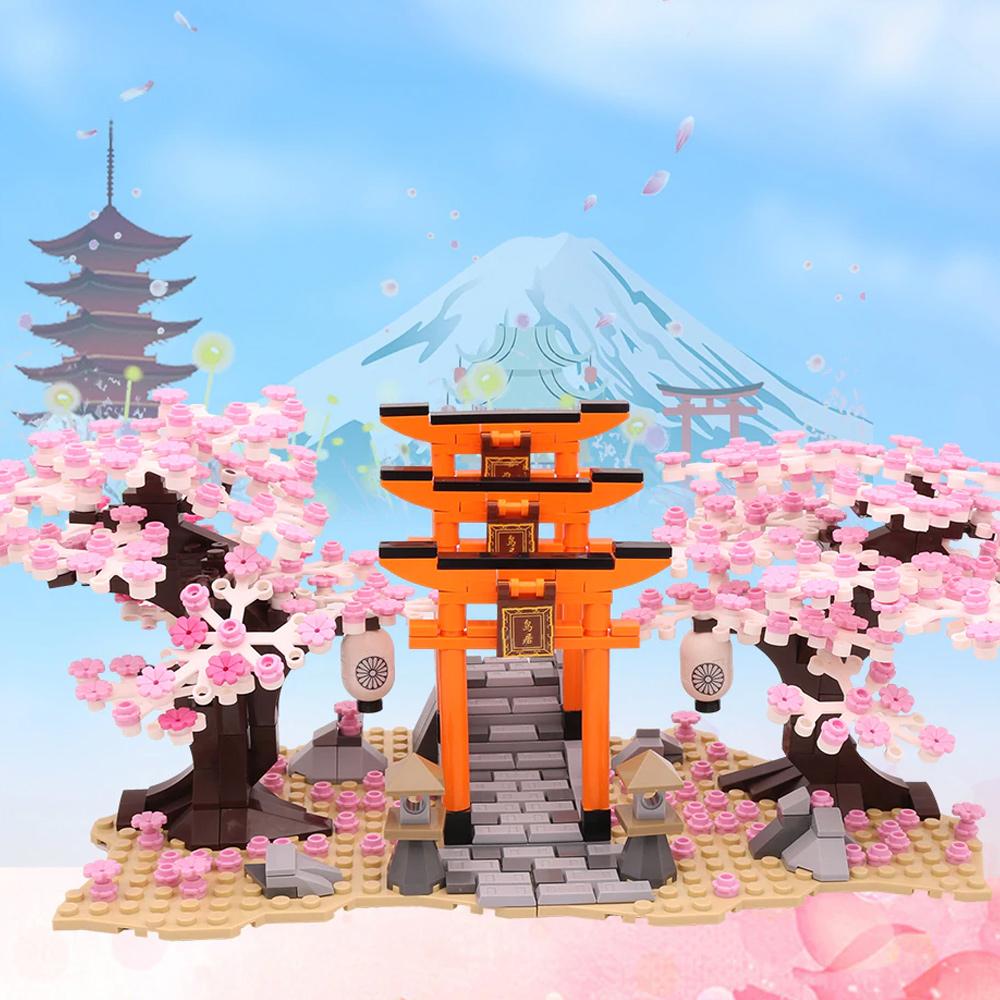 Brehn | Romantische japanische Torii-Tore Kirschblütenbäume Baukästen | Sonderausgabe