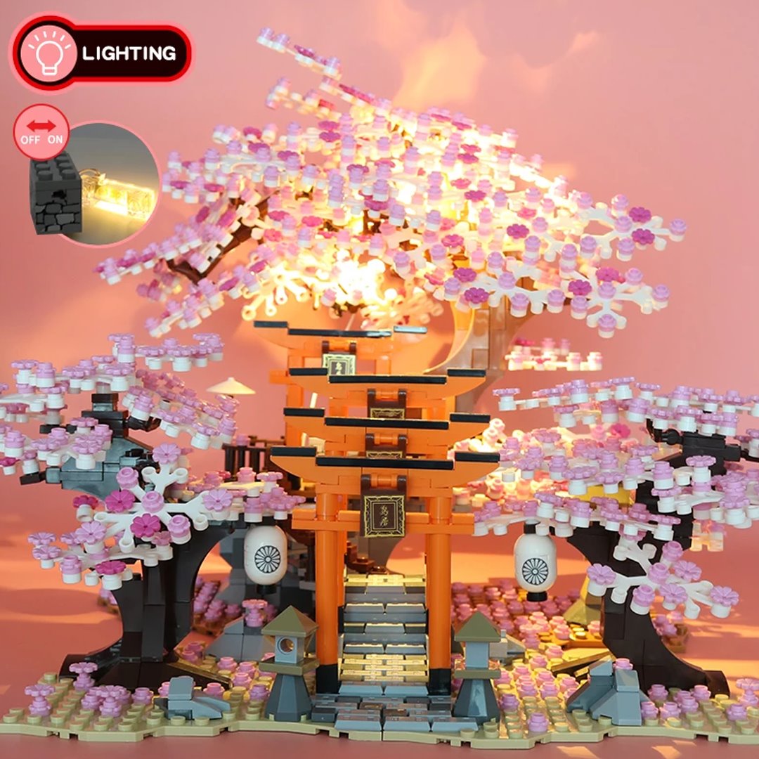 Brehn | Romantische japanische Torii-Tore Kirschblütenbäume Baukästen | Sonderausgabe