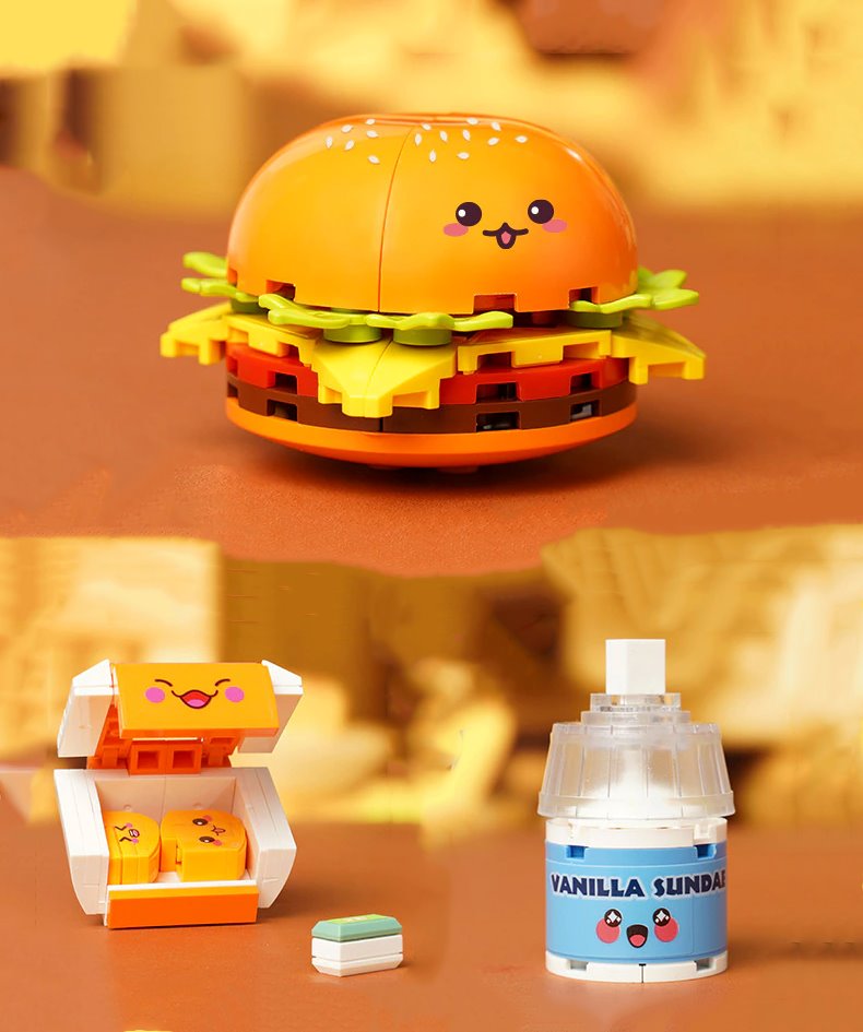 Brehn | Juicy Burger Meal mit leckerem süßem Dessert Micro Sets