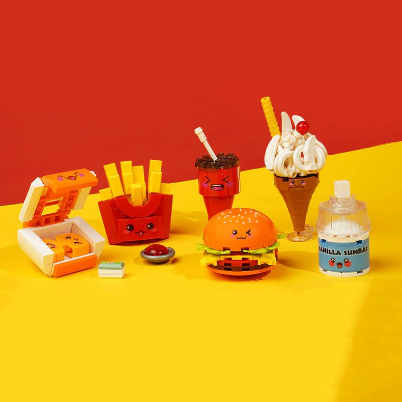 Brehn | Juicy Burger Meal mit leckerem süßem Dessert Micro Sets