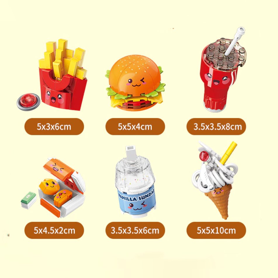 Brehn | Juicy Burger Meal mit leckerem süßem Dessert Micro Sets