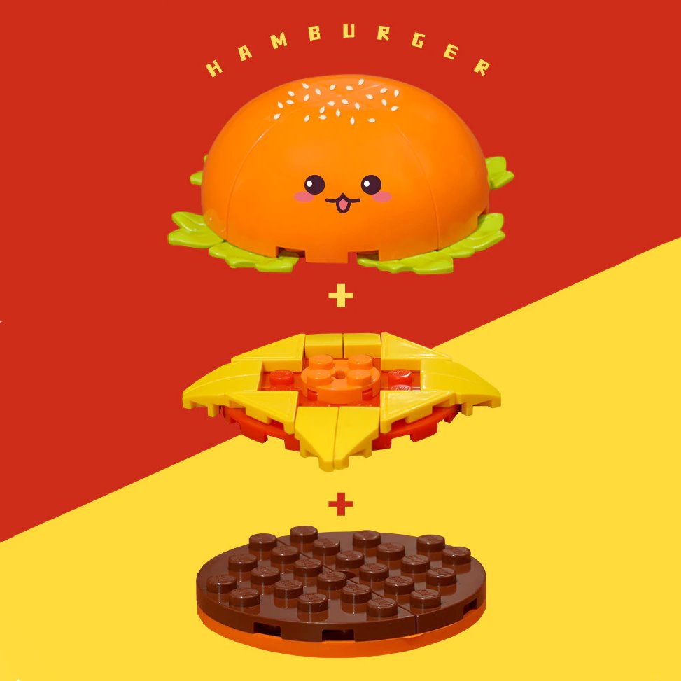 Brehn | Juicy Burger Meal mit leckerem süßem Dessert Micro Sets