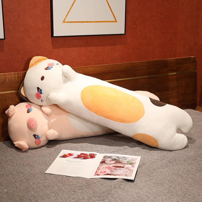 Brehn | Kawaii 100cm Lange Kuschelhund Katze Schwein Plüschkollektion