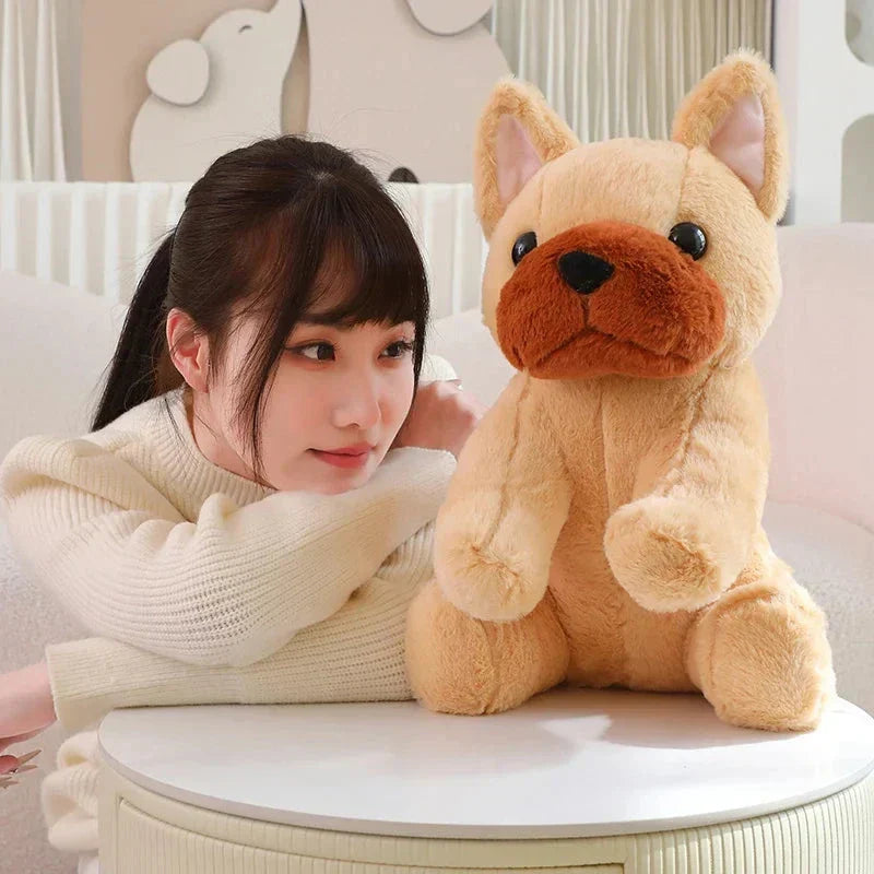 Brehn | Kawaii Beige Weiß Französische Bulldogge Plüschtiere