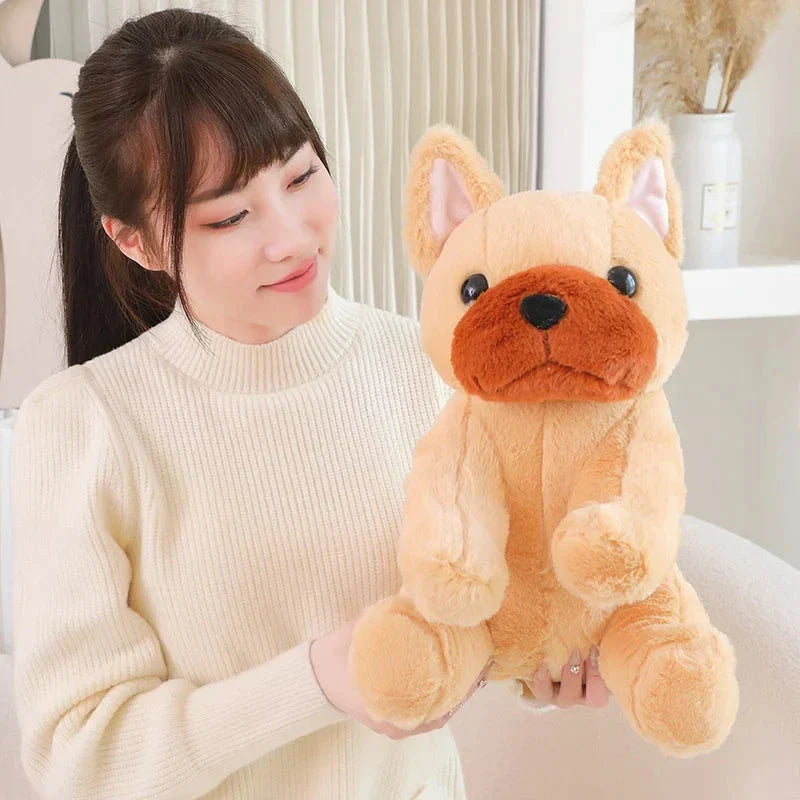 Brehn | Kawaii Beige Weiß Französische Bulldogge Plüschtiere