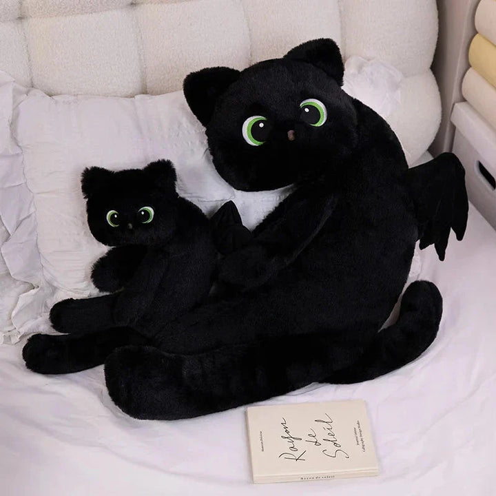Brehn | Kawaii Schwarze Katze mit Flügeln Plüschtiere