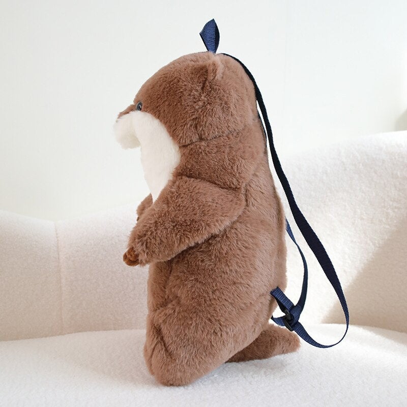 Brehn | Kawaii Brauner Otter Rucksack Plüschtier