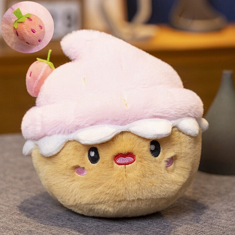 Brehn | Kawaii Kuchen Plüsch Strawberry Fruit Muffin Bäckerei Plüschies
