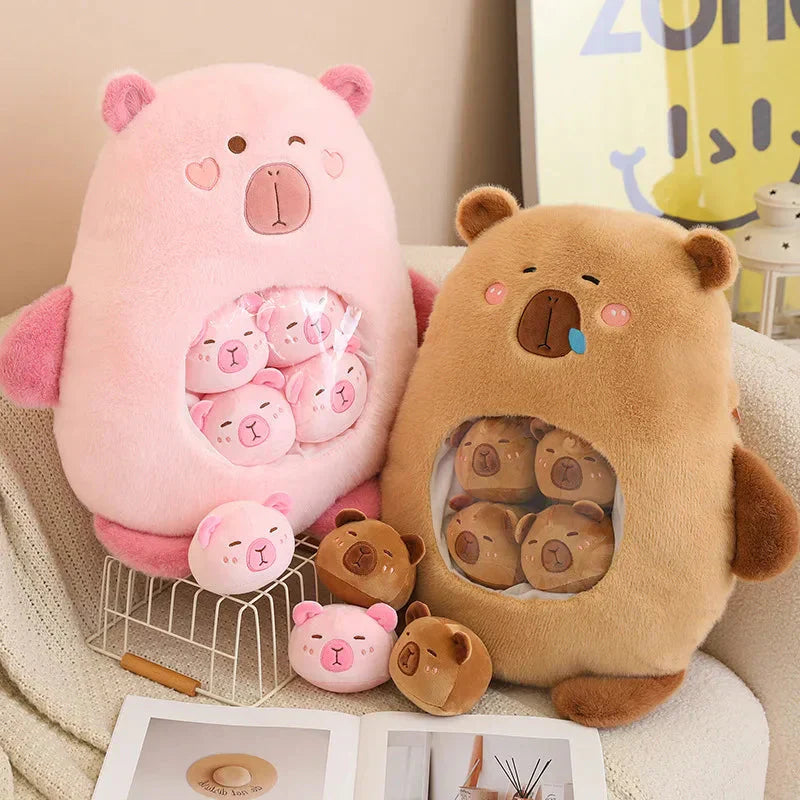 Brehn | Kawaii Capybara Süßigkeiten Tasche Plüschfigur