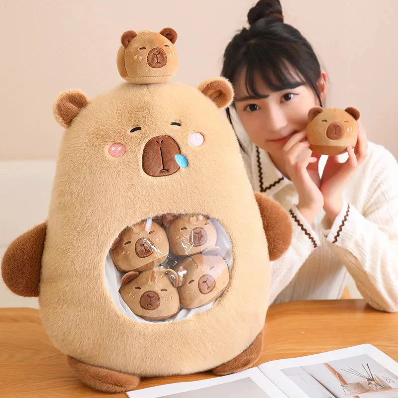 Brehn | Kawaii Capybara Süßigkeiten Tasche Plüschfigur