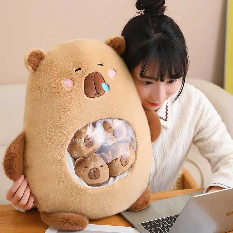 Brehn | Kawaii Capybara Süßigkeiten Tasche Plüschfigur