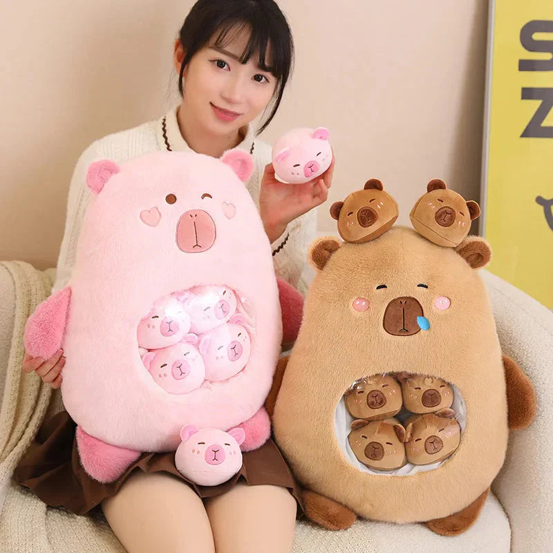 Brehn | Kawaii Capybara Süßigkeiten Tasche Plüschfigur