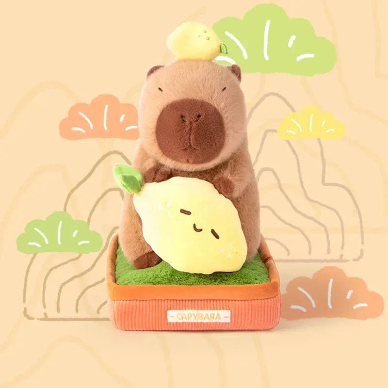 Brehn | Kawaii Capybara Pflanze Topf Plüschfigur