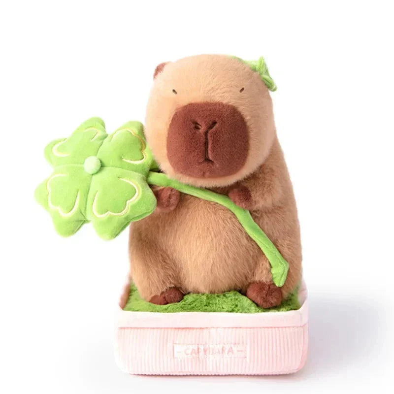 Brehn | Kawaii Capybara Pflanze Topf Plüschfigur