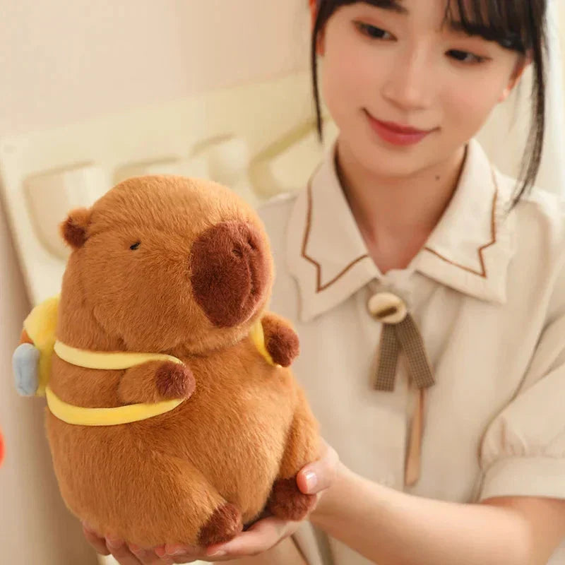 Brehn | Kawaii Capybara mit Rucksack Plüschkollektion
