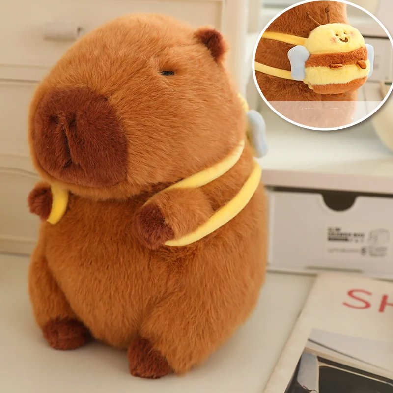 Brehn | Kawaii Capybara mit Rucksack Plüschkollektion