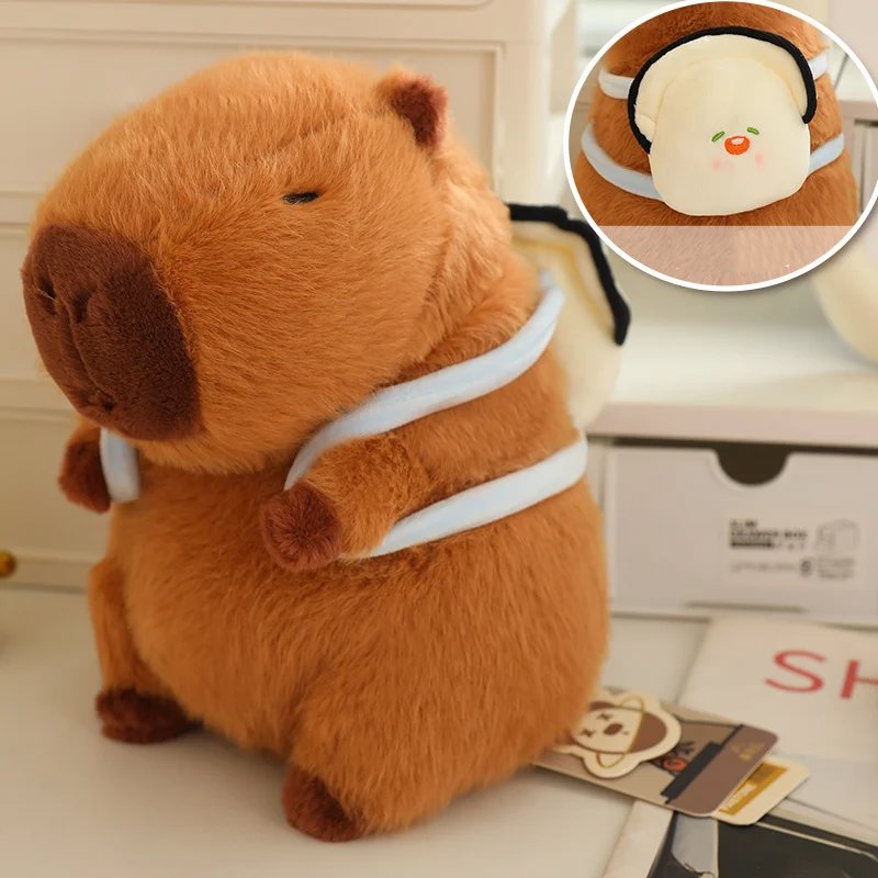 Brehn | Kawaii Capybara mit Rucksack Plüschkollektion