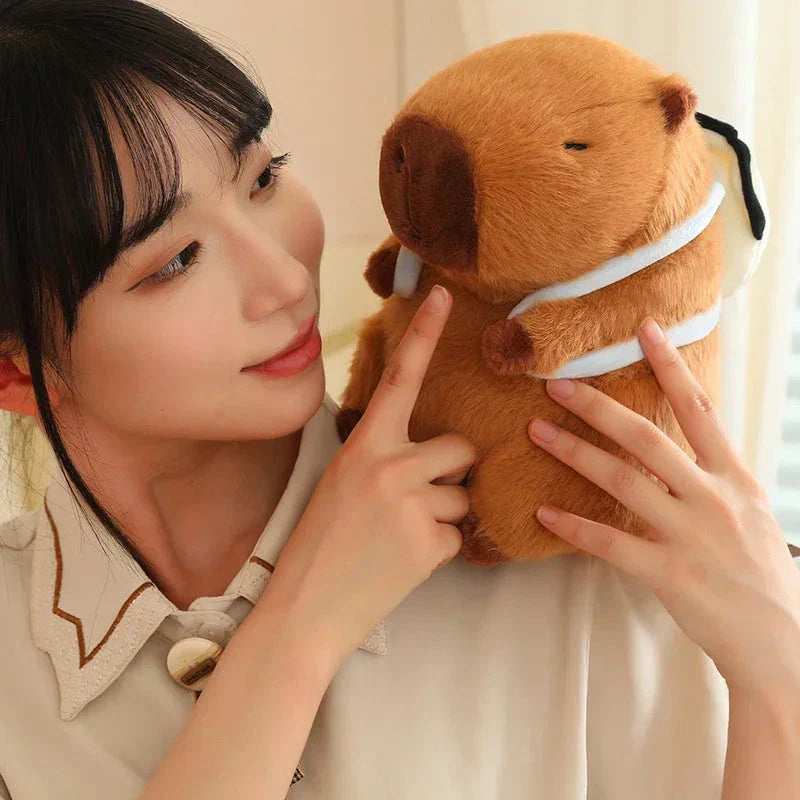 Brehn | Kawaii Capybara mit Rucksack Plüschkollektion