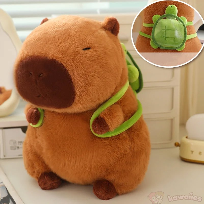 Brehn | Kawaii Capybara mit Rucksack Plüschkollektion