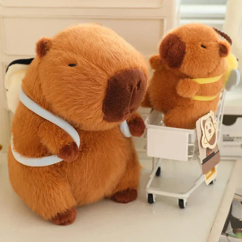 Brehn | Kawaii Capybara mit Rucksack Plüschkollektion