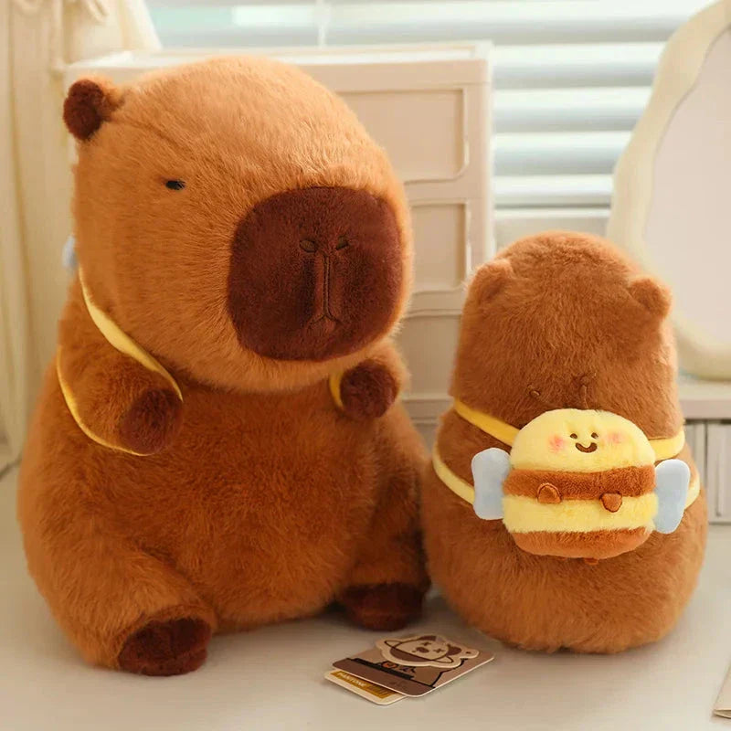 Brehn | Kawaii Capybara mit Rucksack Plüschkollektion