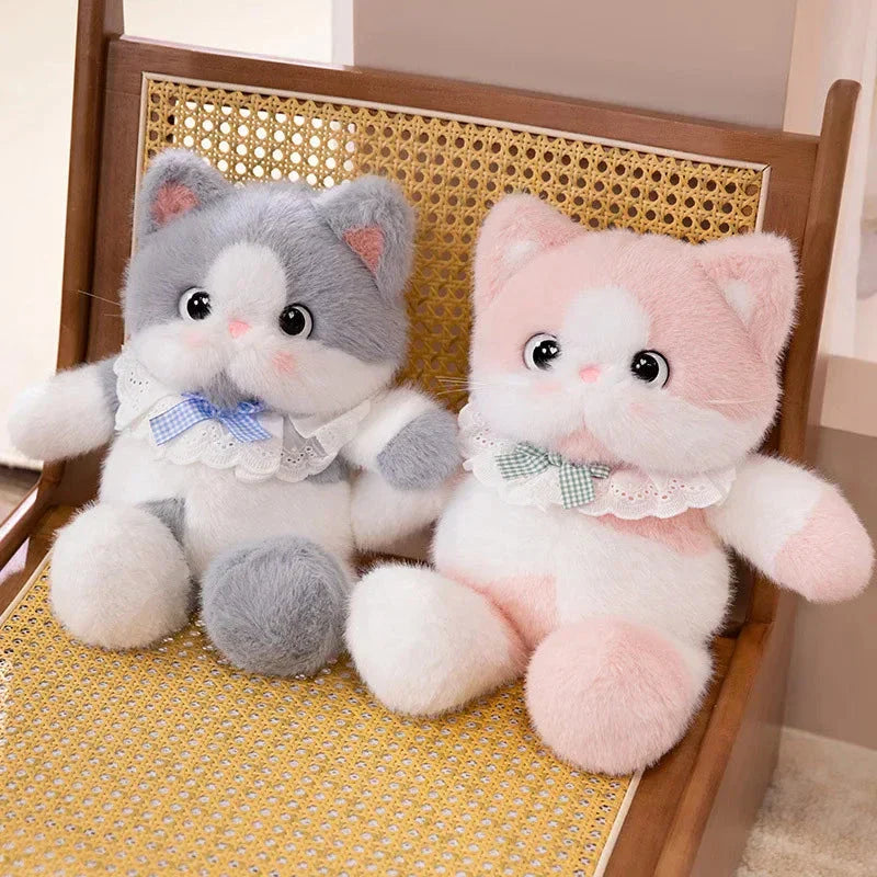 Brehn | Kawaii Katze Plüsch Familie mit Halsband