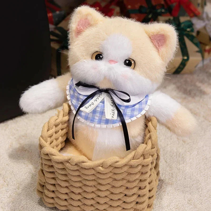 Brehn | Kawaii Katze Plüsch Familie mit Halsband