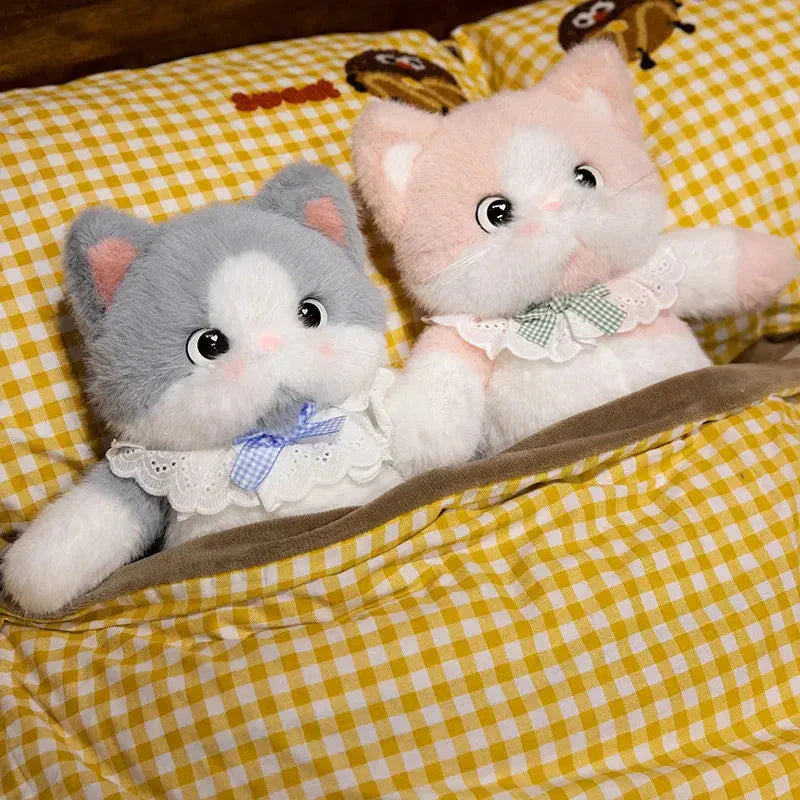 Brehn | Kawaii Katze Plüsch Familie mit Halsband