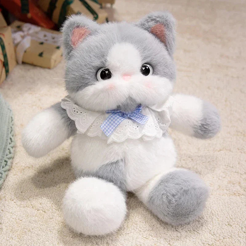 Brehn | Kawaii Katze Plüsch Familie mit Halsband