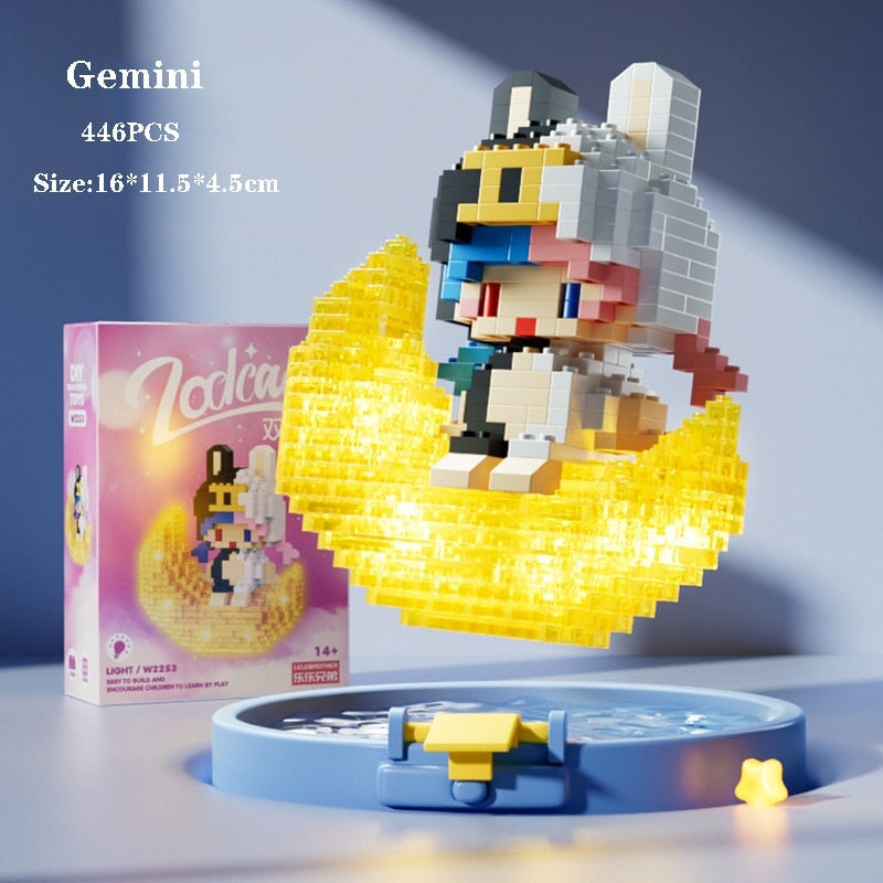 Brehn | Kawaii Chibi Mond Tierkreis Sternkonstellationen Nano Baukästen