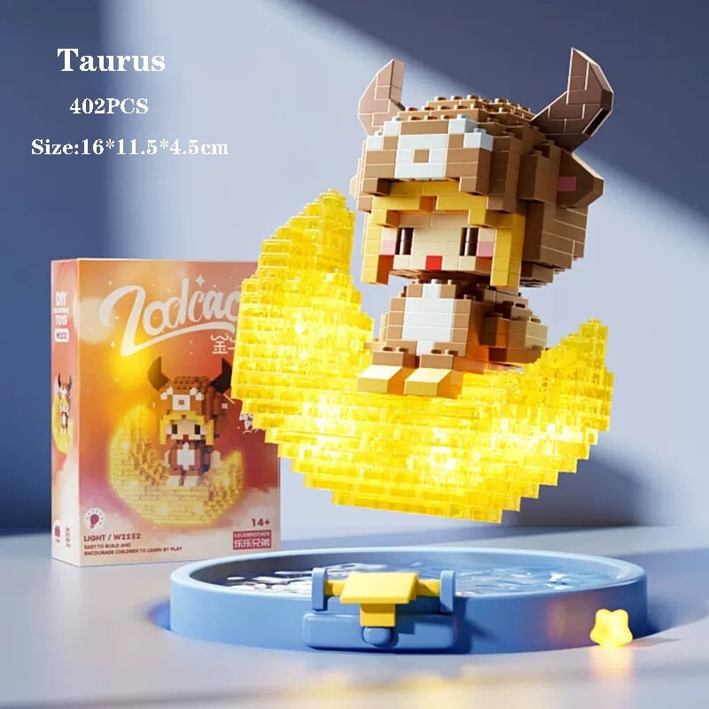 Brehn | Kawaii Chibi Mond Tierkreis Sternkonstellationen Nano Baukästen