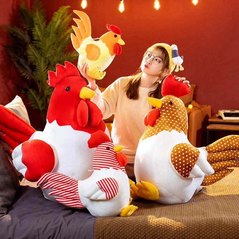 Brehn | Kawaii Dicke Huhn Plüschfamilie