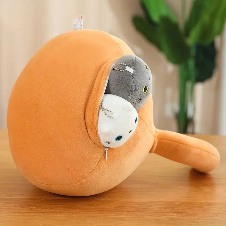 Brehn | Kawaii Chunky Katzen-Plüschtiere mit Kätzchen